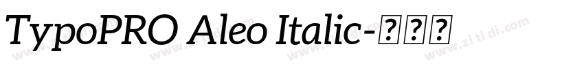 TypoPRO Aleo Italic字体转换
